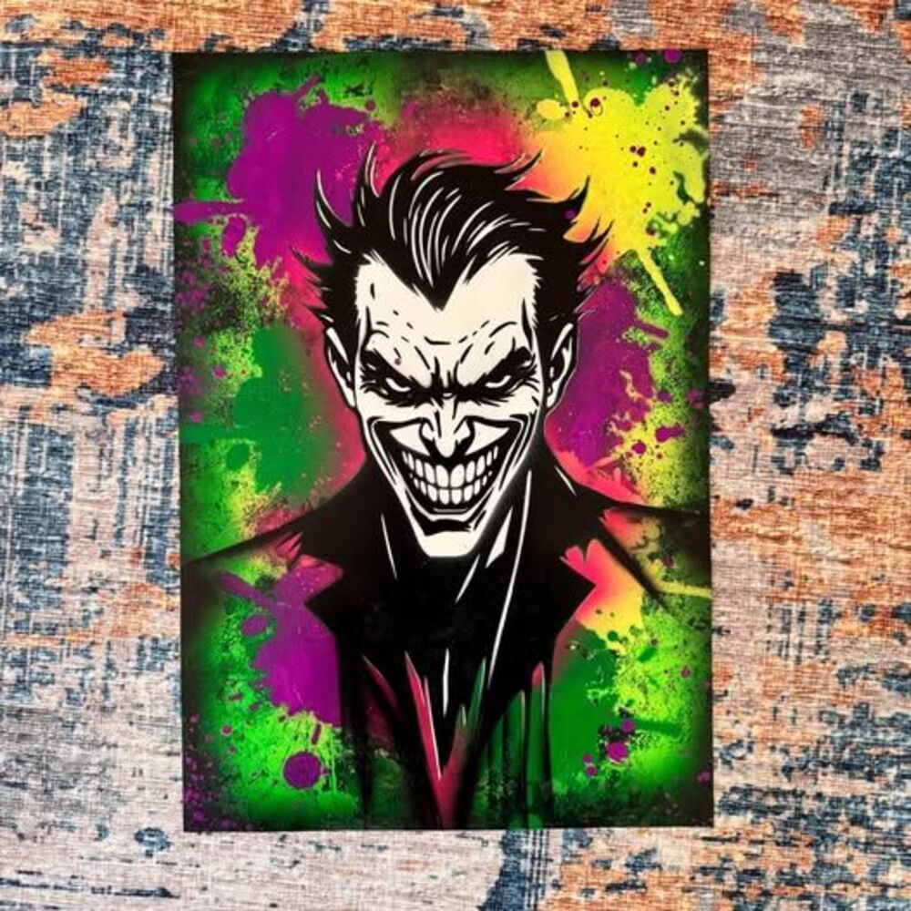 The Joker Original Spray Paint Art on Premium Poster Paper